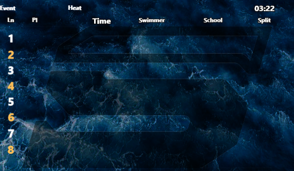 Outdoor display rendering with live event data.